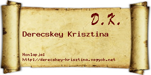Derecskey Krisztina névjegykártya