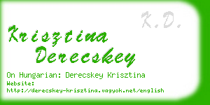 krisztina derecskey business card